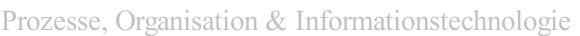 Prozesse, Organisation & Informationstechnologie